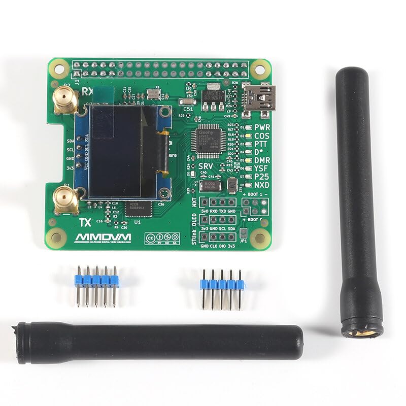 VIDOO HS_Dual_Hat RX TX UHF VHF Płyta Hotspot + Antena + Wsparcie P25 DMR YSF NXDN dla Raspberry pi-Z Wyświetlacz Ekran + USB