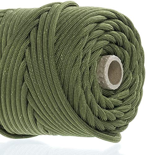 GOLBERG 750lb Paracord/Parachute Cord – US Military Grade – Authentic Mil-Spec Type IV 750 lb Tensile Strength Strong Paracord – Mil-C-5040-H – 100% Nylon – Made in USA (Camo Green, 50 Feet)