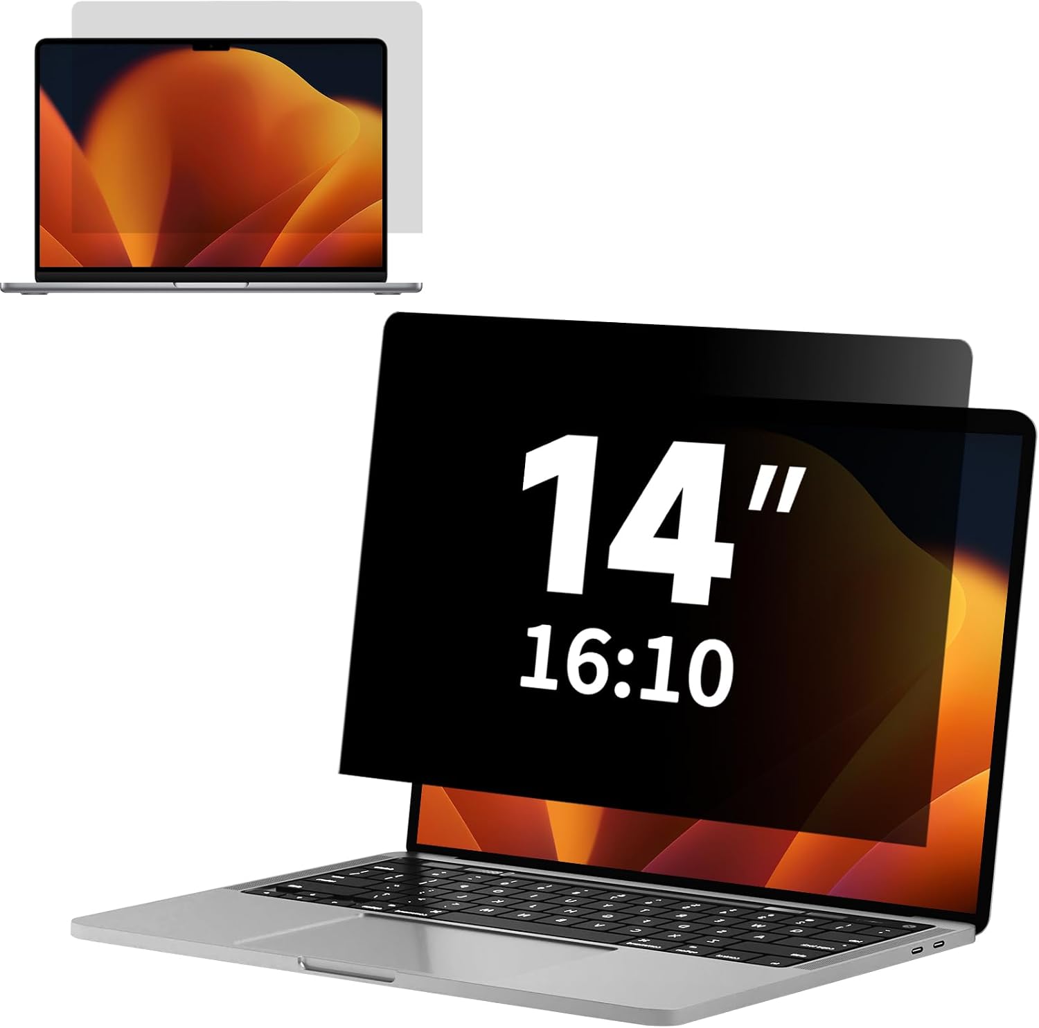 Laptop Privacy Screen 14 Inch 16:10 Display, Anti Glare Film Blue Light Filter Protector, Computer Privacy Screen Shield, Not for 14'' Laptops with 16:9 Aspect Ratio