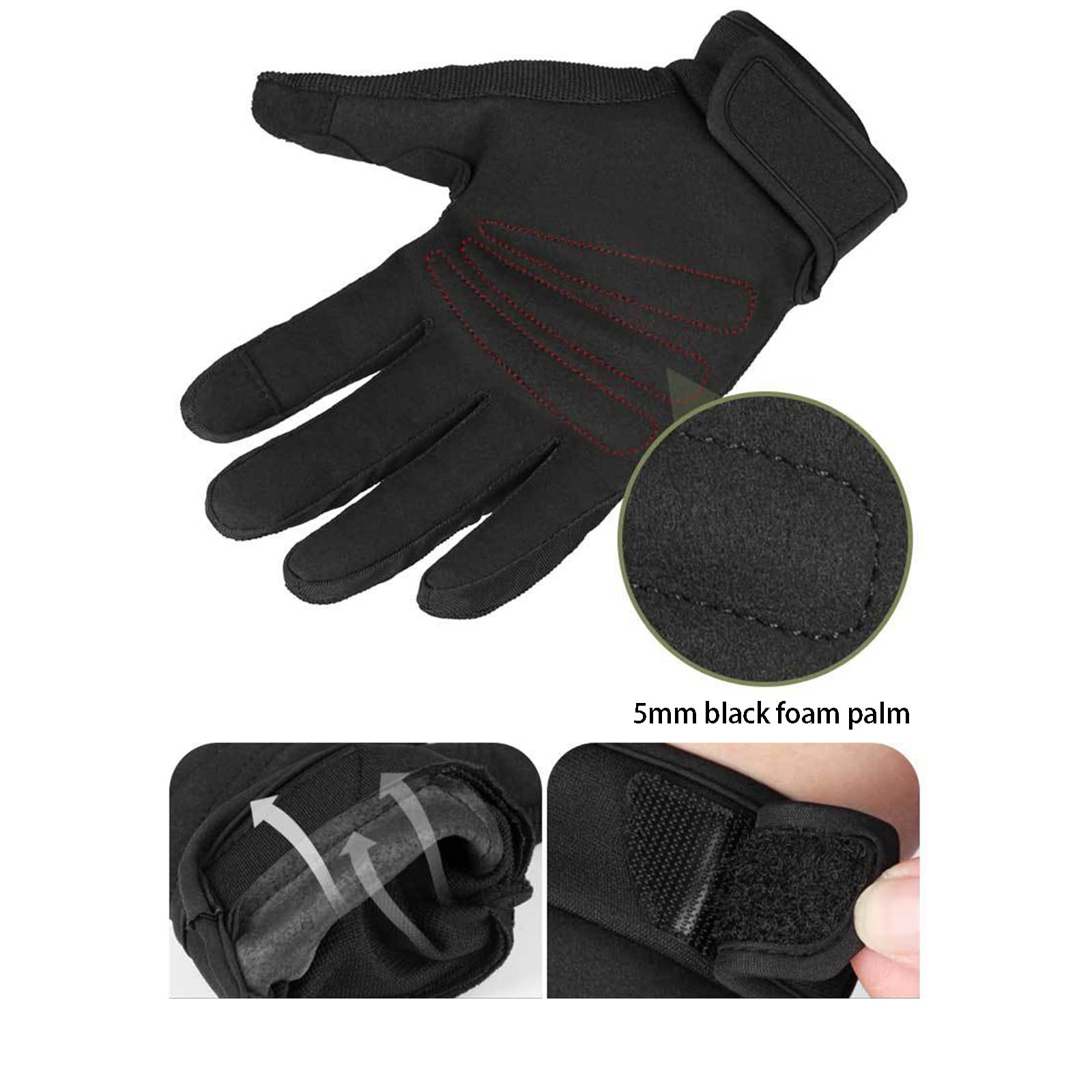 Leder Garten Werkzeug mit Klettverschluss Touchscreen Gartenhandschuhe für Garten und Bodenarbeiten Arbeitshandschuhe Dornenfest Rosenhandschuhe