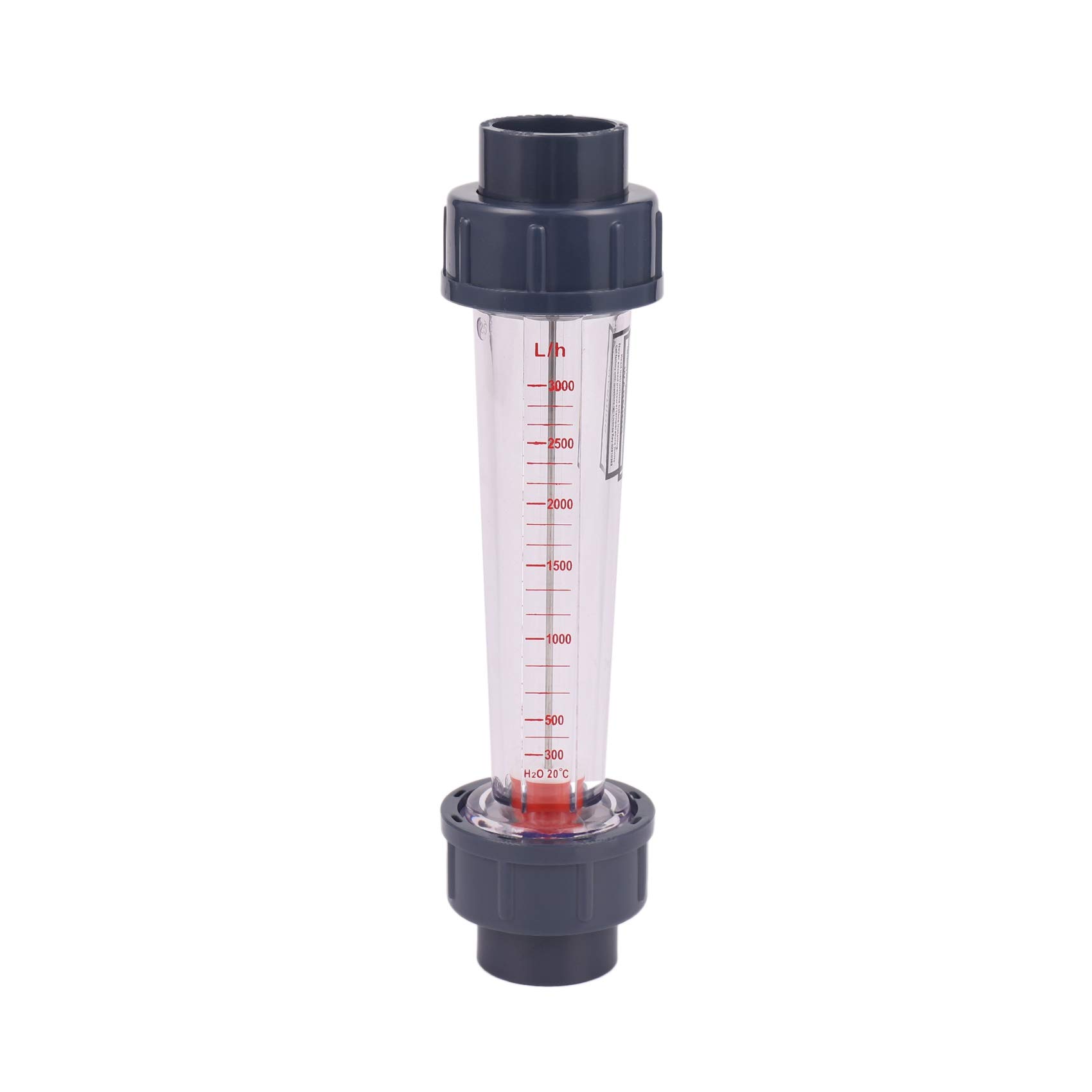 Pomoflexi LZS-25 Meter Plastic Tube Type 300-3000L/H Water Rotameter Liquid Flowmeter Measuring Tools for Chemical Light