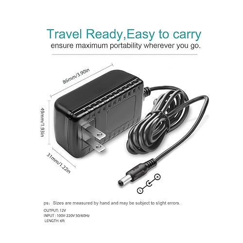 Miniatura 3 de Adaptador de cable de alimentación de 12 V CA CC compatible con TP-Link Deco S4 P9 E4 M3 M4 M5 X20 X55 X60 X68 XE75 X90 X4300 Pro, Archer A7 AX21