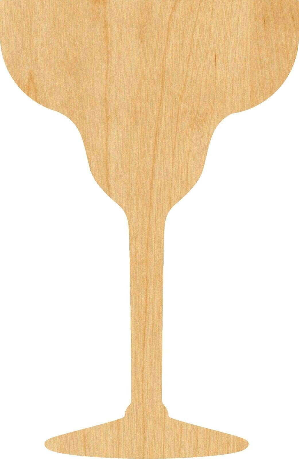 Margarita Glass #0936 Laser Cut Out Wood Shape Craft Supply - Woodcraft -Thickness:1/8 Inch - Size:6