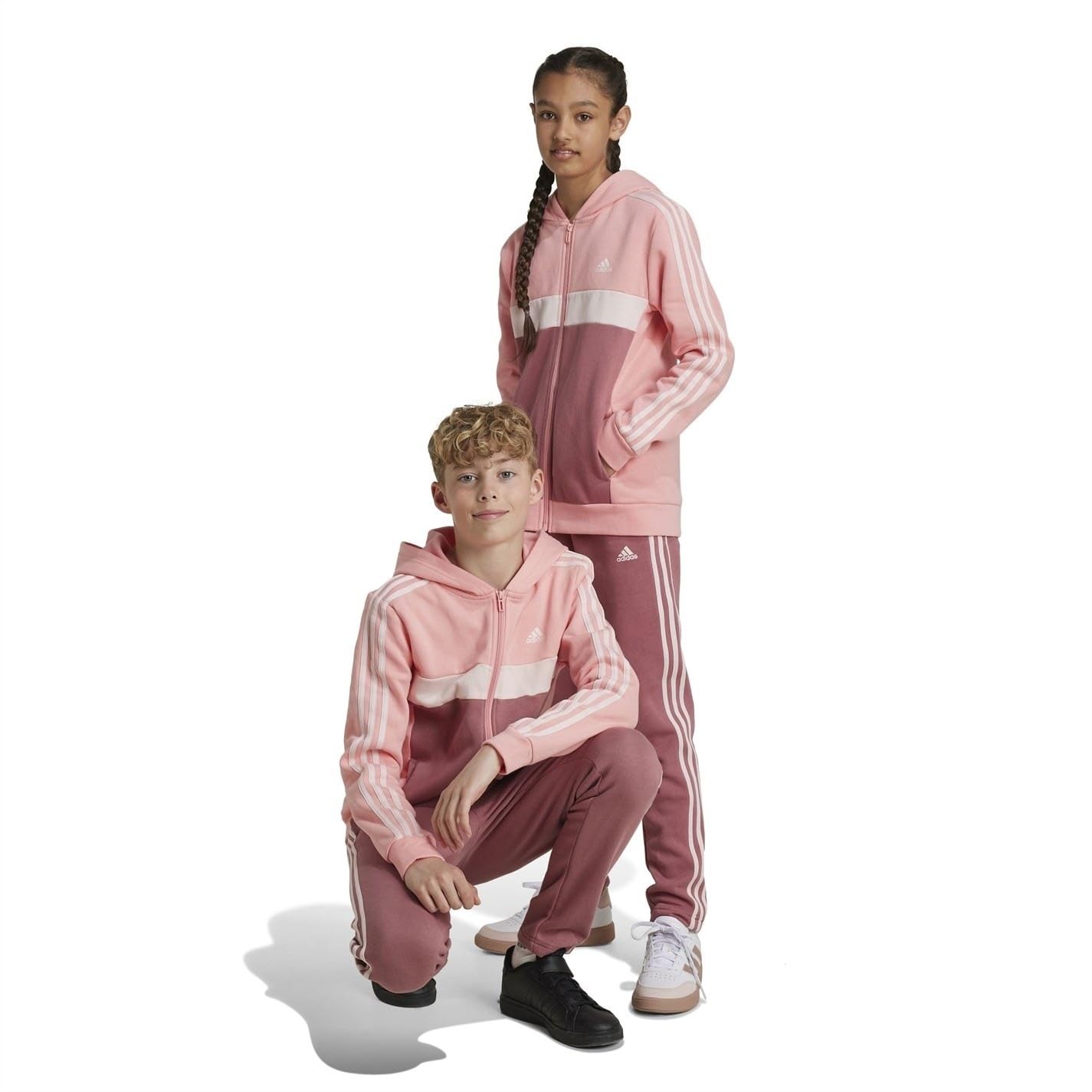 adidas Tiberio 3 Stripes Colorblock Fleece Junior Tracksuit 13-14 Years