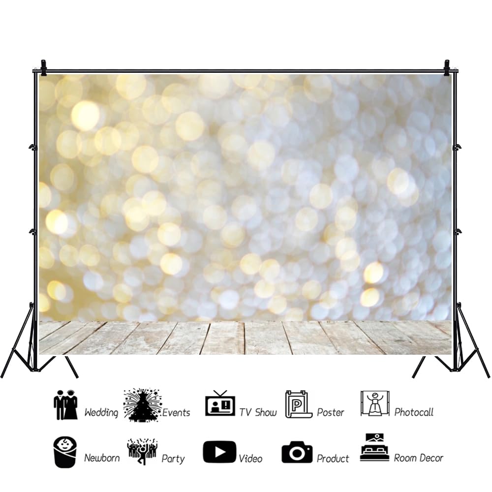Sfondo per foto con brillantini, 3 x 2,5 m, oro e argento, in vinile, per matrimoni, compleanni, servizi fotografici, feste