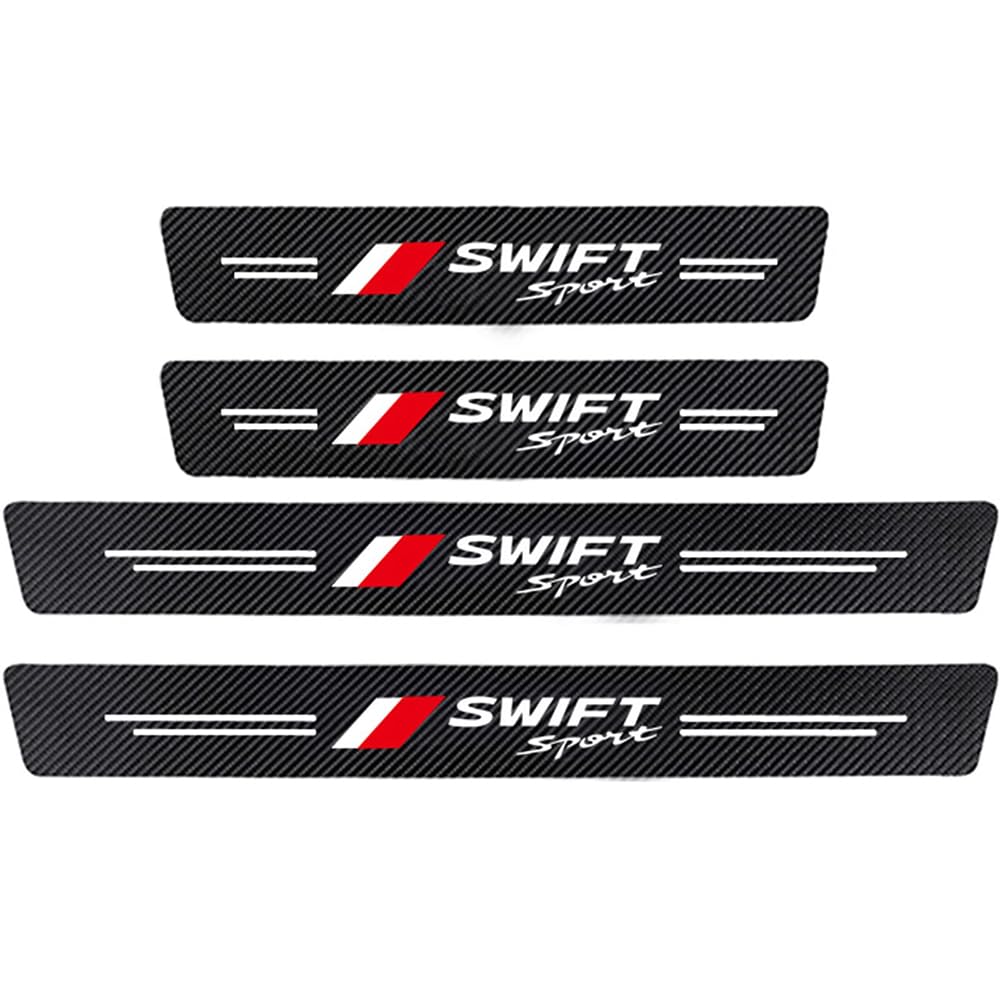 Sdyayfge Normal 4Pcs Kick Plates Car Door Sill Protector,For Suzuki Swift