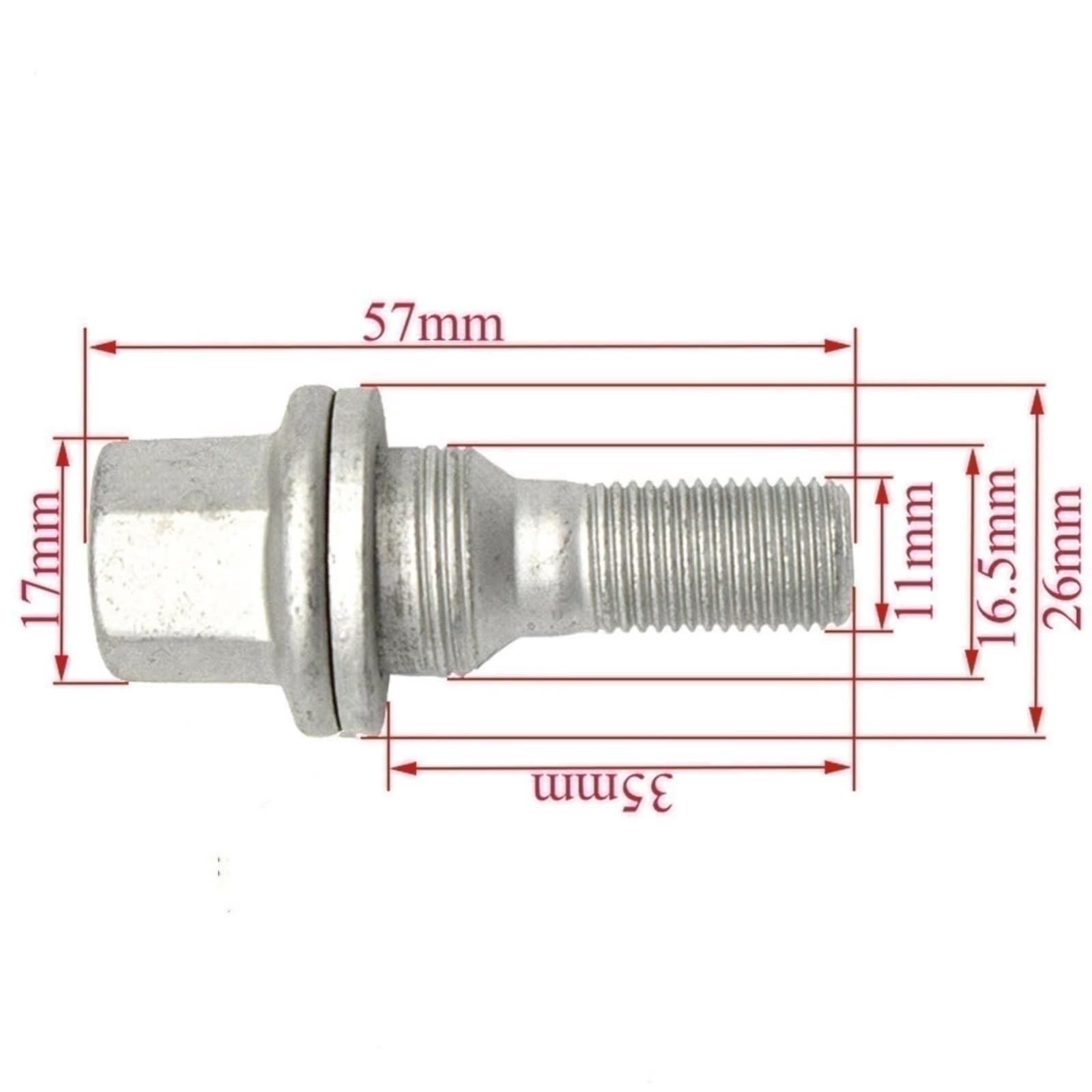 Radschrauben Kompatibel Mit Citroen Für C4 Für Coupe 2004 2005 2006 2007 2008 2009 2010 2011 4-teiliger Ersatz-Radmutternschlüssel OEM: 9644576680