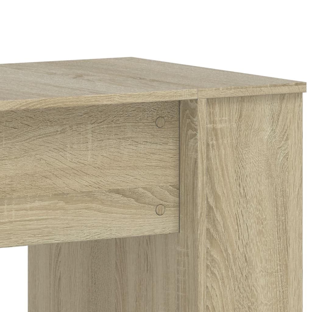 Scrivania Porta PC Rovere Sonoma 140x50x75 cm in Truciolato | Ideale per ufficio e studio, questo scrittoio offre un ampio piano di lavoro e vani per organizzare documenti.