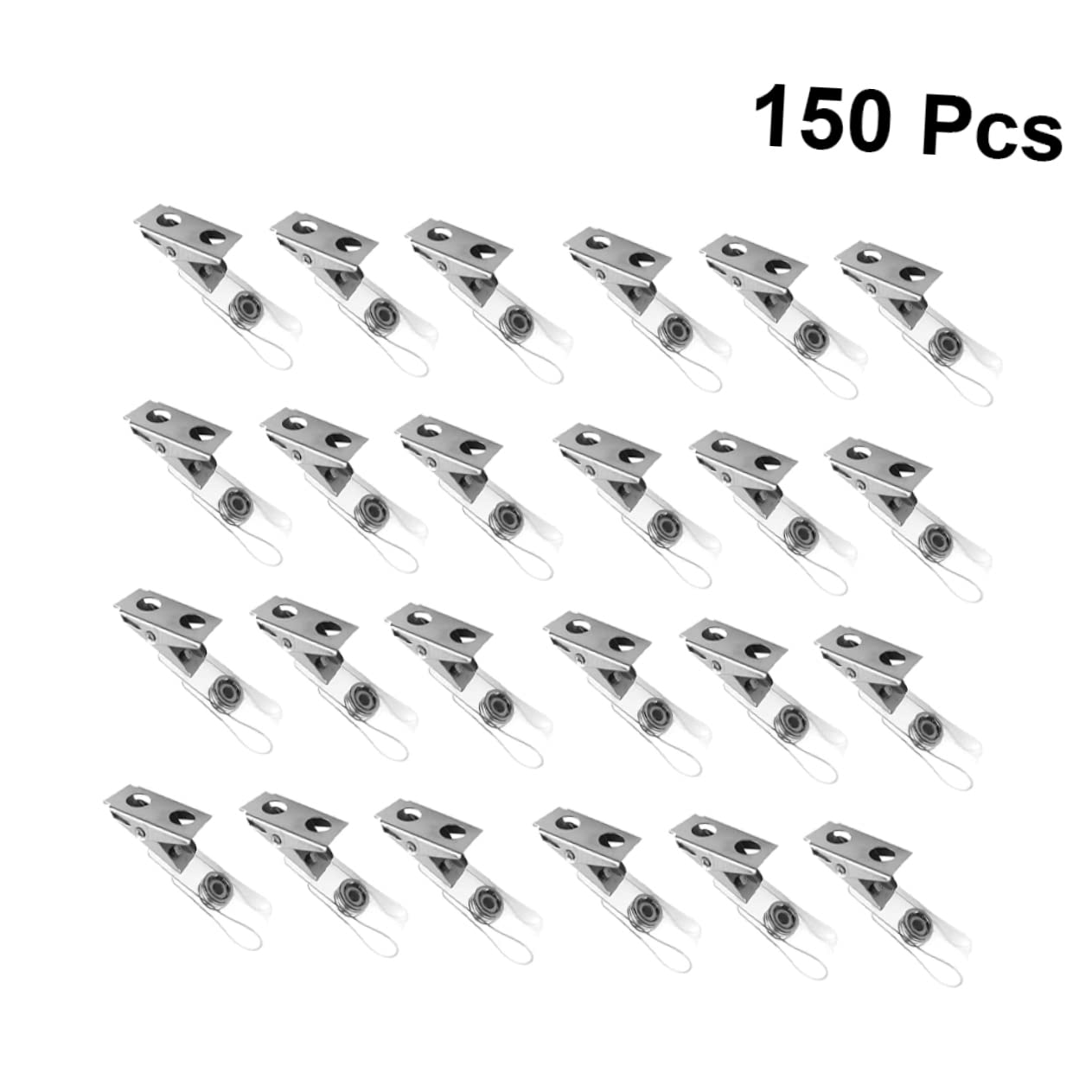 Porta Badge Con Lacci 150 Pezzi Clip Metalliche Per Targhette Identificative Fiere Sicurezza