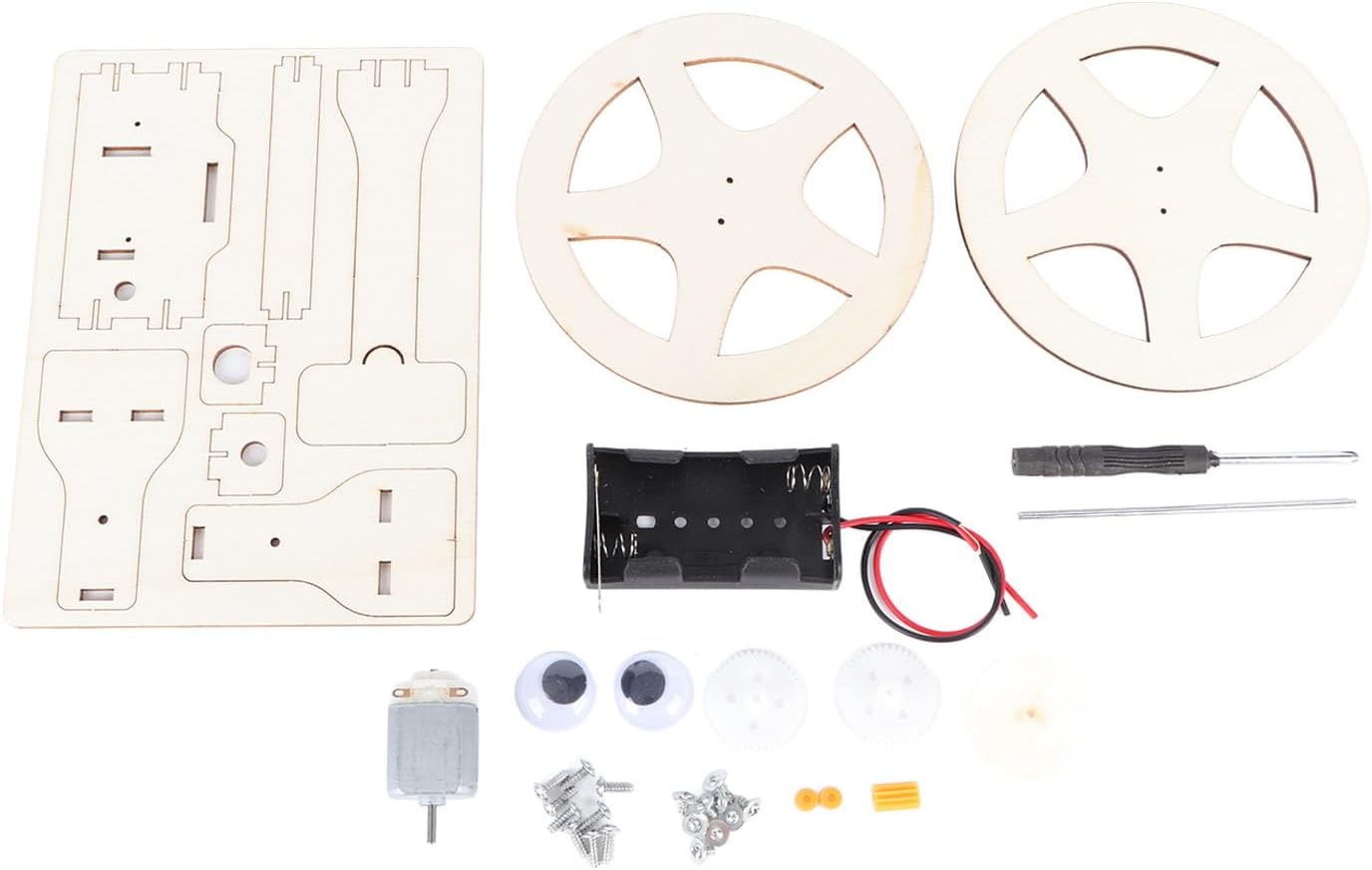 Wooden Motor Robotic Toy Electric Balance Car, DIY Engineering Toys for Kids, Learning and Exploration for All Ages (Type 1) - Image 1 of 9