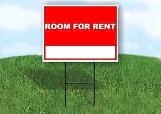 Room for rent Write On Me Red 18x24 in Single Sided Yard Road Sign w/Stand