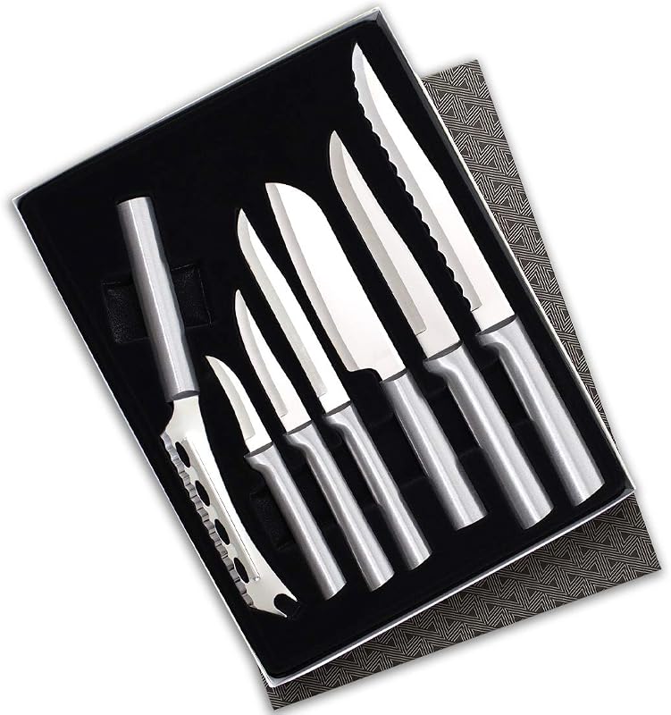 Cutlery The Starter Gift Set Part 2 (S48), Silver | 7-Piece Knife Set , Stainless Steel Blade, Cast Aluminum Handle