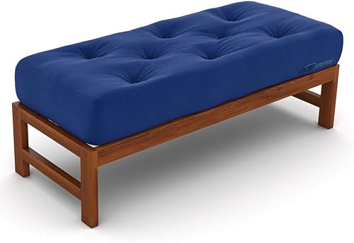 Miniatura 10 de Nirvana Futons 6.0in Comfort Full Futon Colchón, sarga azul marino  Hecho en Estados Unidos