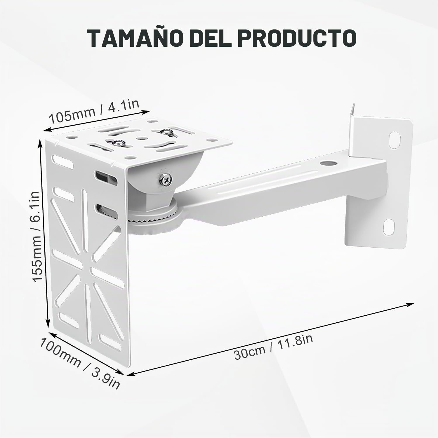 Soporte de Cámara Exterior Ajustable, Soporte Camara Vigilancia, para Cámaras de Seguridad y Videovigilancia, Angular Multiángulo Ajustable para Cámara Exterior, Instalación Fácil y Versátil