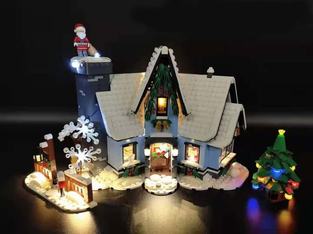Brick Loot Deluxe LED Lighting Kit for Lego 10293 Santa's Visit Set – Custom Lights to Enhance Your Holiday Display Model – Lego Set Not Included