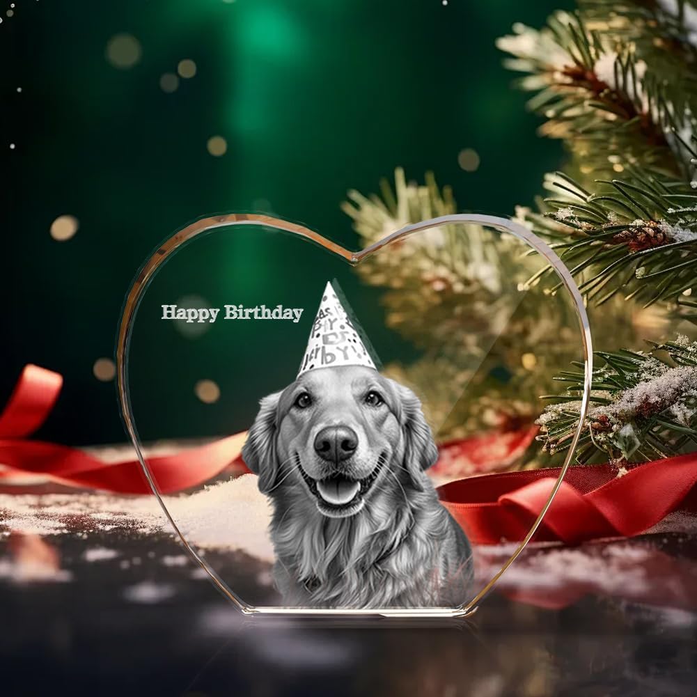 3D Crystal Photo Customized Gifts for Women Men Wife Husband Mom Dad Christmas Personalized Gifts with 3D Laser Etched Engraved Inside The Crystal Using Your Photo Customized Memorial - Image 4