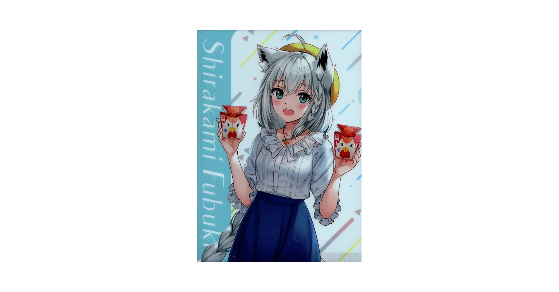 ホロライブ 白上 フブキ　クリアファイル ローソン限定　hololive 新品未使用】hololive×ローソン 限定コラボ 白上フブキ クリア
