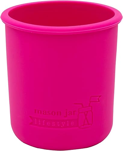 Miniatura 15 de Mason Jar Lifestyle Fundas de silicona de media pinta de boca regular de 8 onzas para proteger la pelota, Kerr y tarros acolchados
