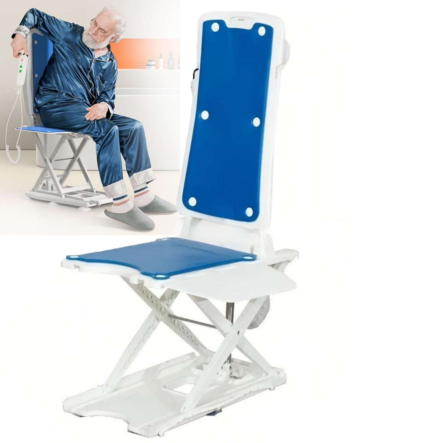 Sollevatore portatile per pazienti da 13,2 kg, sollevatore elettrico per pazienti, sollevatore portatile per anziani, altezza regolabile da 5,8 a 48 cm, supporta fino a 139,7 kg, ideale per badanti e