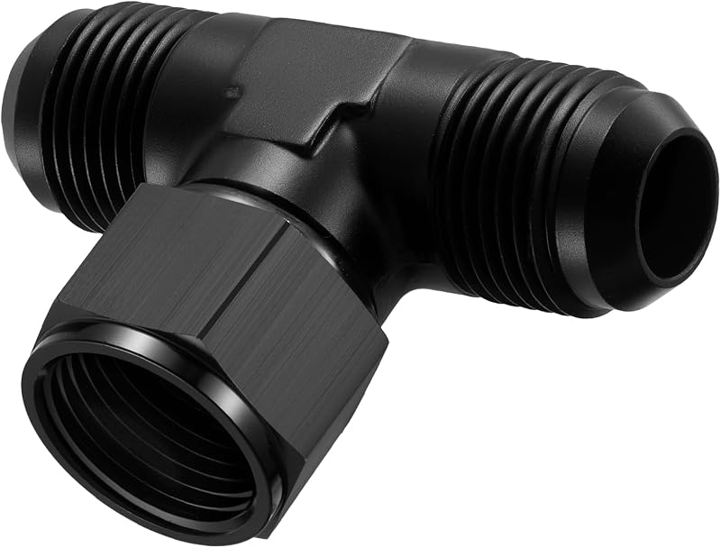 Adaptador em T 12AN macho EVIL ENERGY com conexão fêmea giratória lateral 12AN – Preto