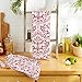 DII Cotton Dish Towel Set Damask Print, 18x28, Tango Red, 2 Count
