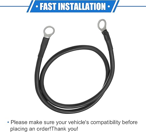 Miniatura 7 de VekAuto 1 par de cables inversores de batería de cobre, calibre 8 AWG, cable de batería de 24 pulgadas, universal para automóvil, vehículo, RV,