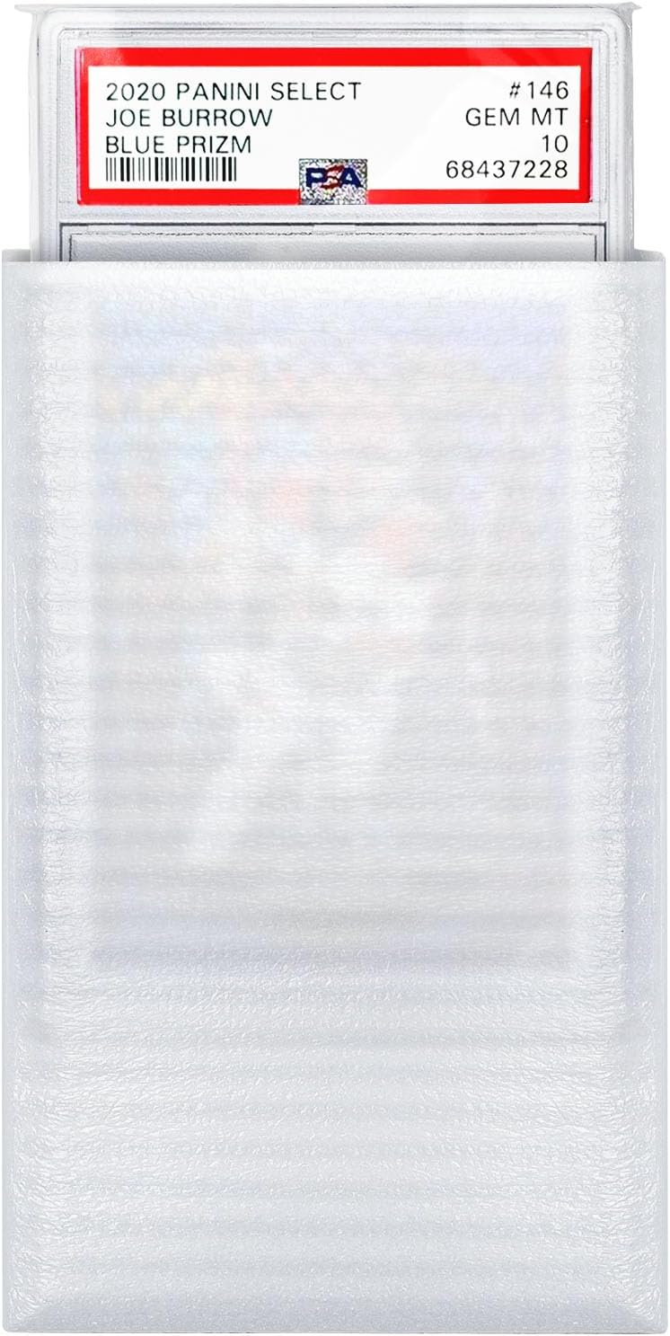 Trading Card Shipping Protectors for Graded Cards, PSA CGC BGS Graded Cards Shipping Protection Foam Bags – 50 Pack
