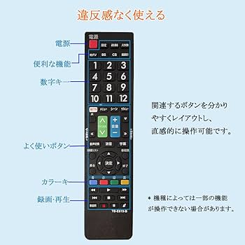 Amazon | テレビリモコン 汎用 for 東芝 レグザ用 液晶テレビ
