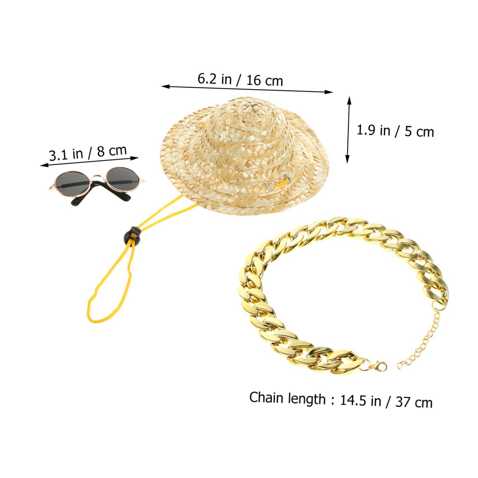 BESPORTBLE Adorable Pet -in-1 Dog with Sunglasses Necklace Pet Supply for Dogs and Puppies