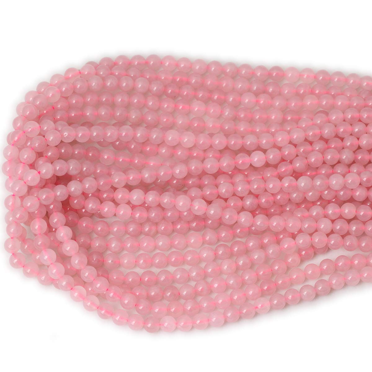 60PCS 6mm Natural Rose Quartz Gemstone Round Loose Bead Pink Crystal for Jewelry Making 1 Strand 15" - Image 4