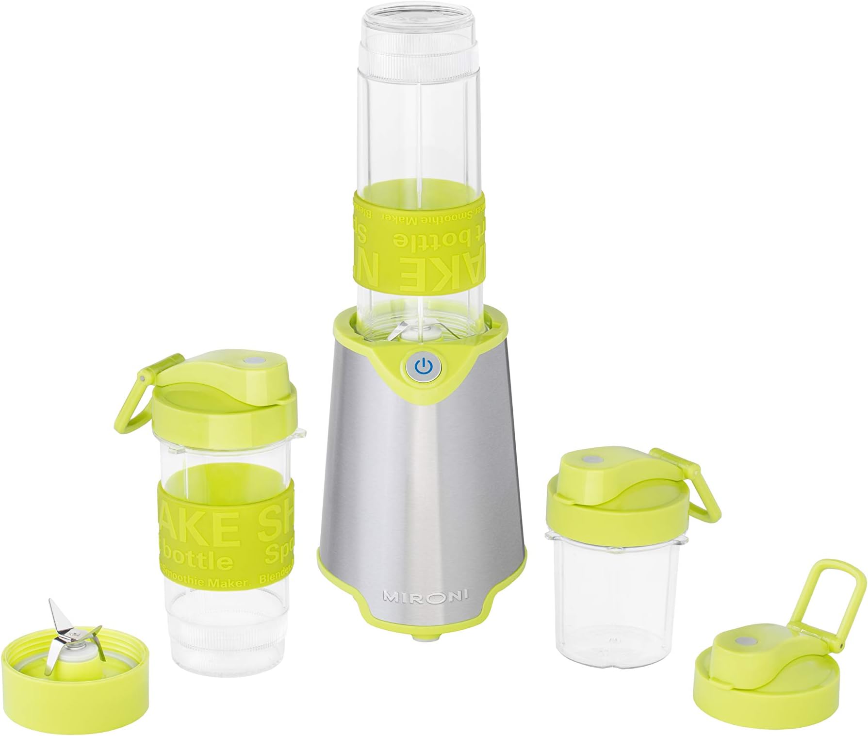 Mironi Personal Smoothie Blender 2-in-1 Single Serve, 500W With 20 Oz Tritan Sports Bottle and Grinder Cup for Juices, Shakes, Smoothies and More