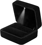 Ring Box with LED Light Jewelry Display Gift Box for Proposal,Engagement, Wedding