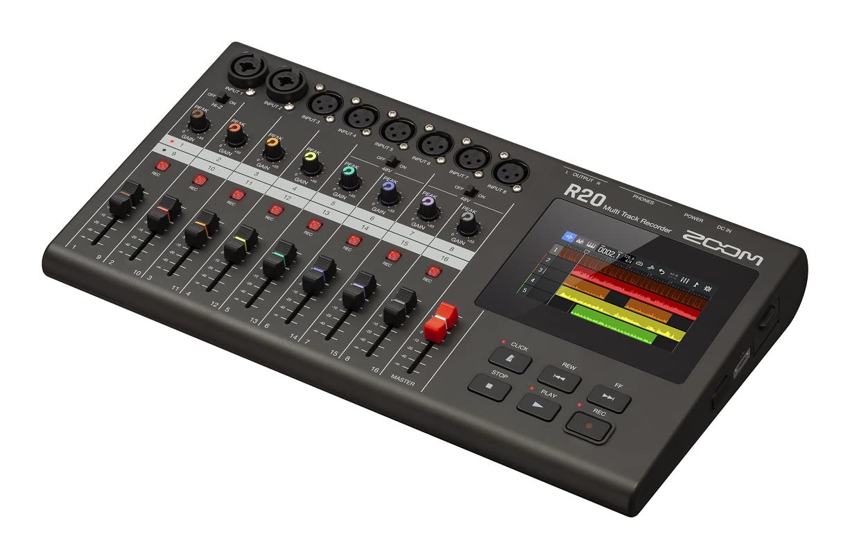 Zoom R20 - Enregistreur Multi-pistes numérique avec écran tactile et éditeur intégré