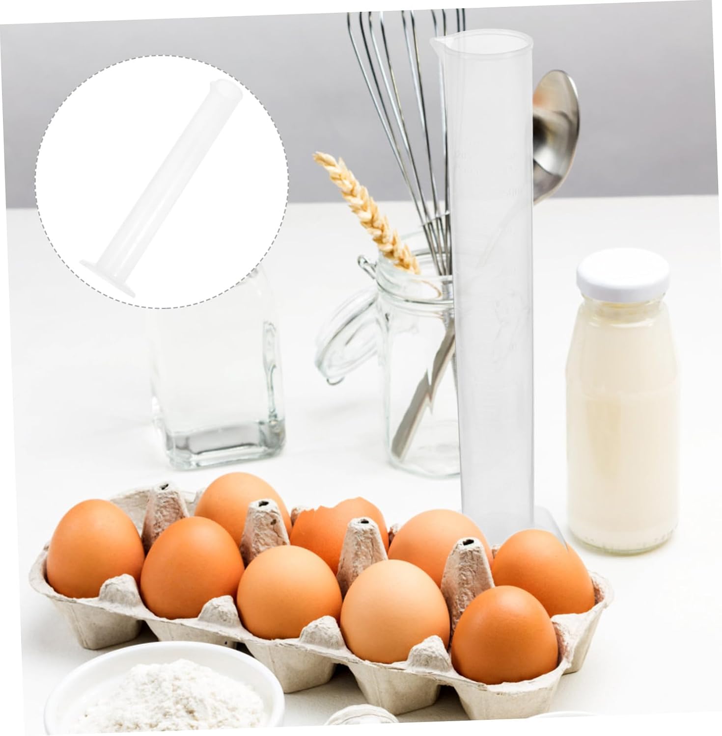 250ml Plastic Graduated Measuring Cylinder with Wide Rim