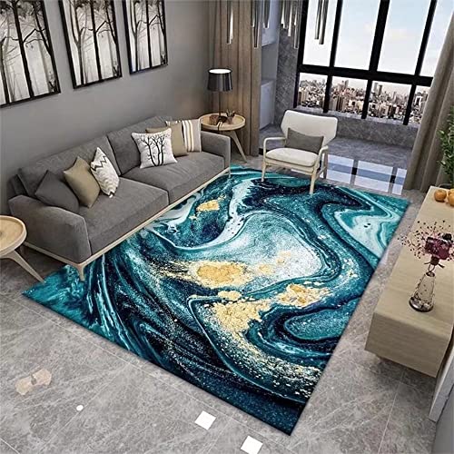 Tapis enfant anti-acariens bleu pour une chambre saine et un salon propre - 2