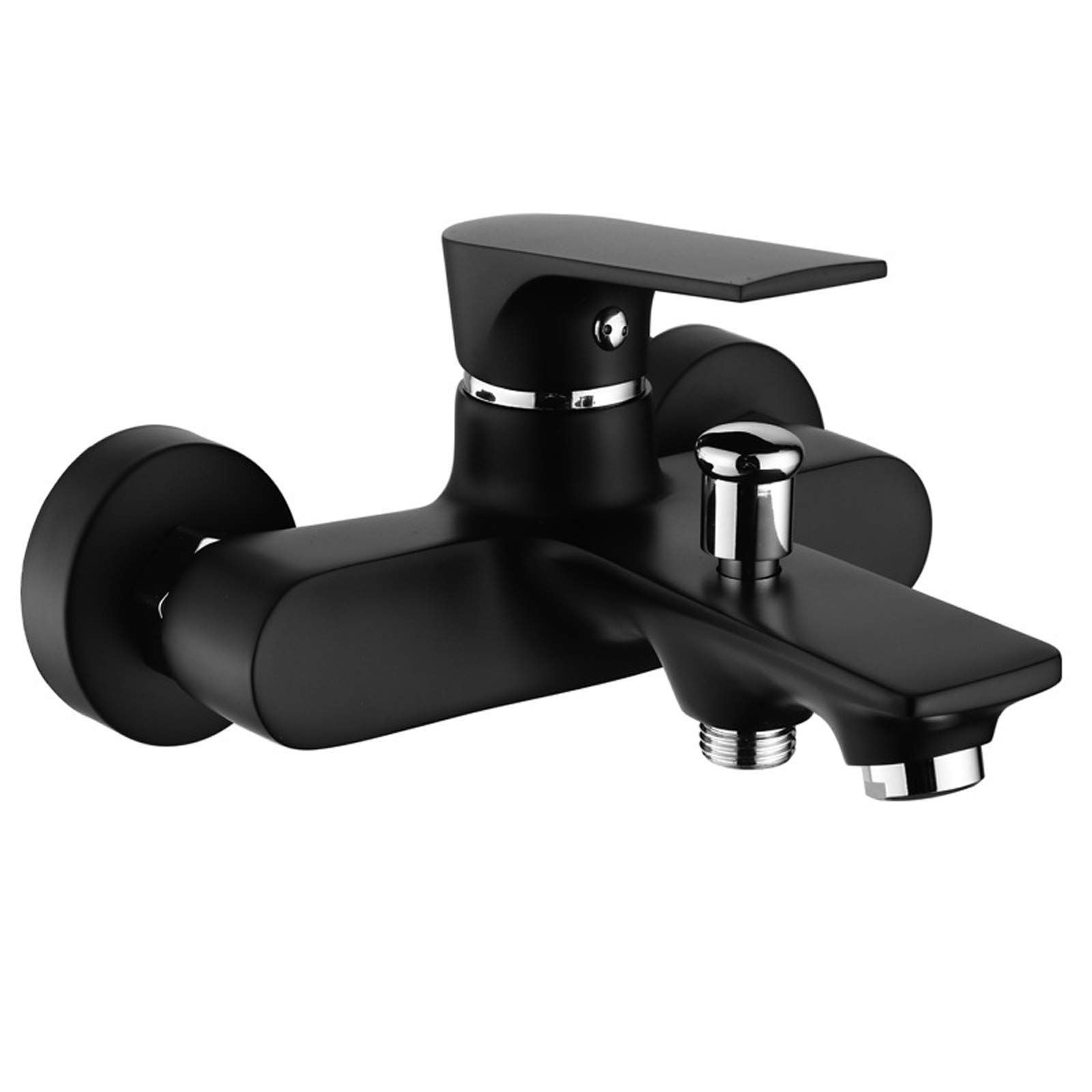 Mitigeur de cuisine en laiton massif noir mat pour lavabo eau chaude et froide