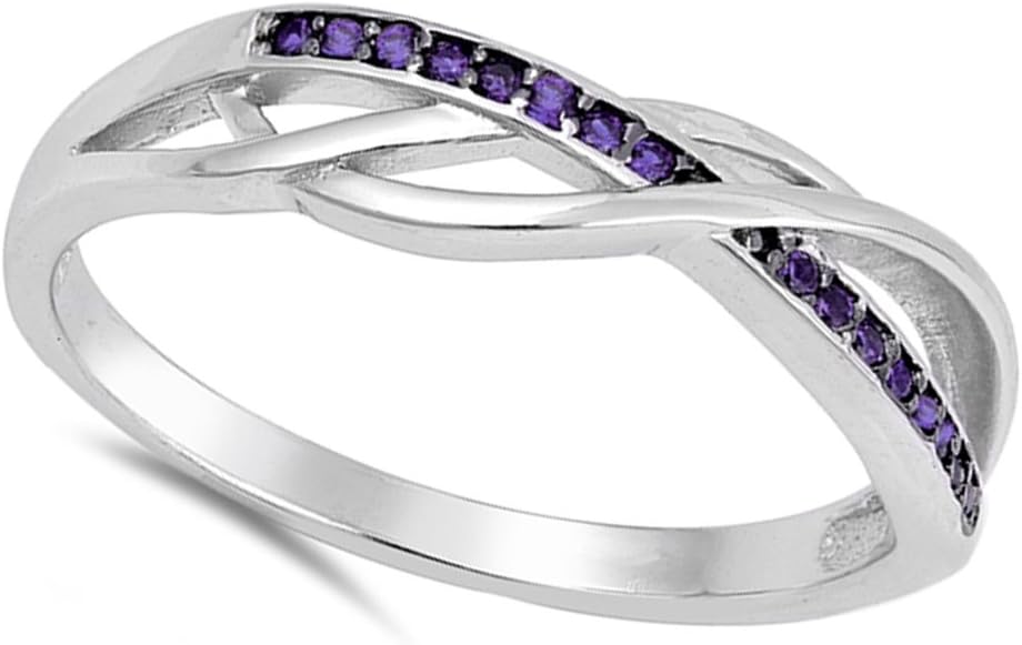 CHOOSE YOUR COLOR Sterling Silver Celtic Knot Ring