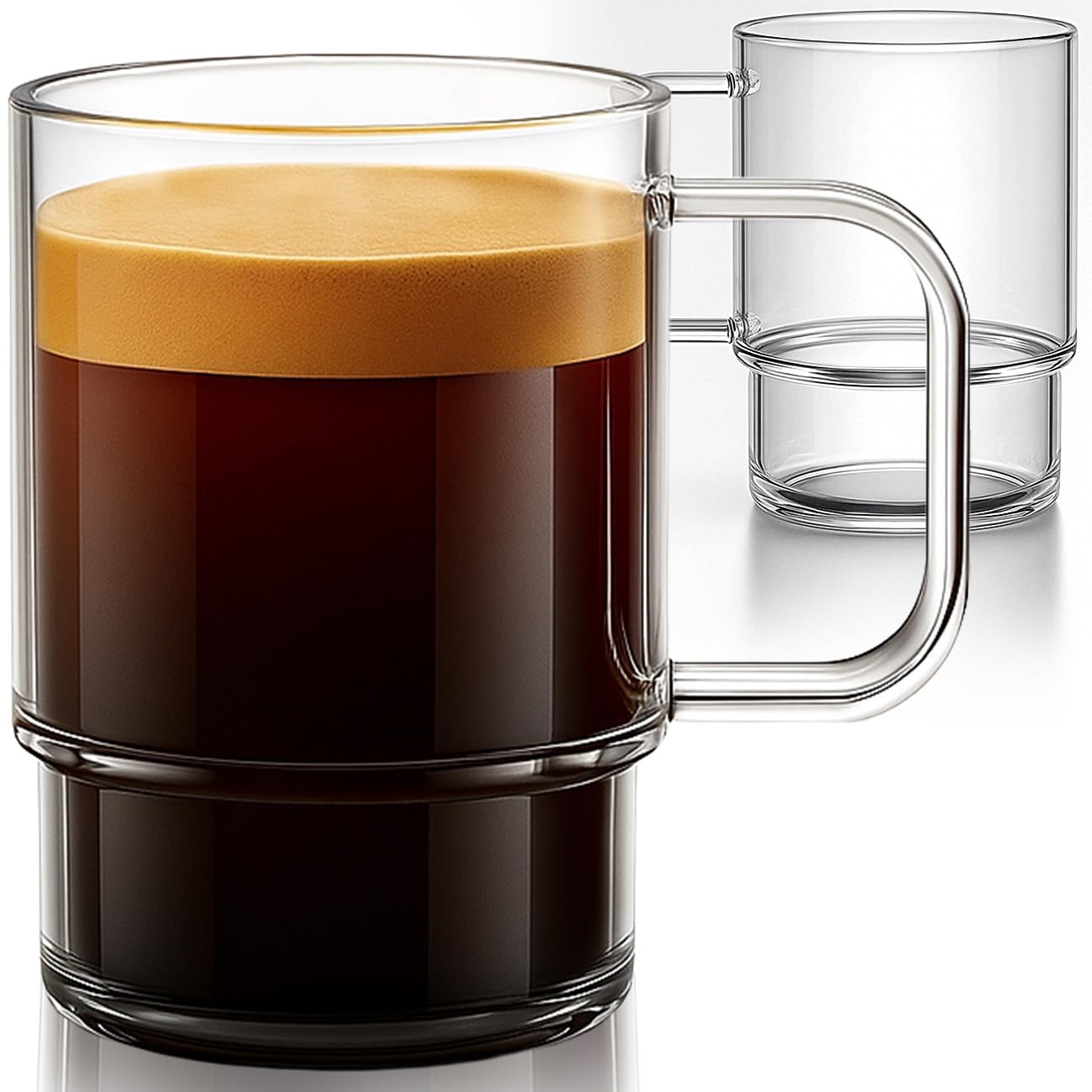 Coffee Cups Pasabahce Vela II Glass Cappuccino Cup & Saucer - Set Of 6 ...