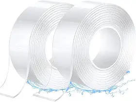 Kit 2 Rolos Super Fita Mágica Nano Adesiva Dupla Face Transparente Extra Forte Lavável 3M