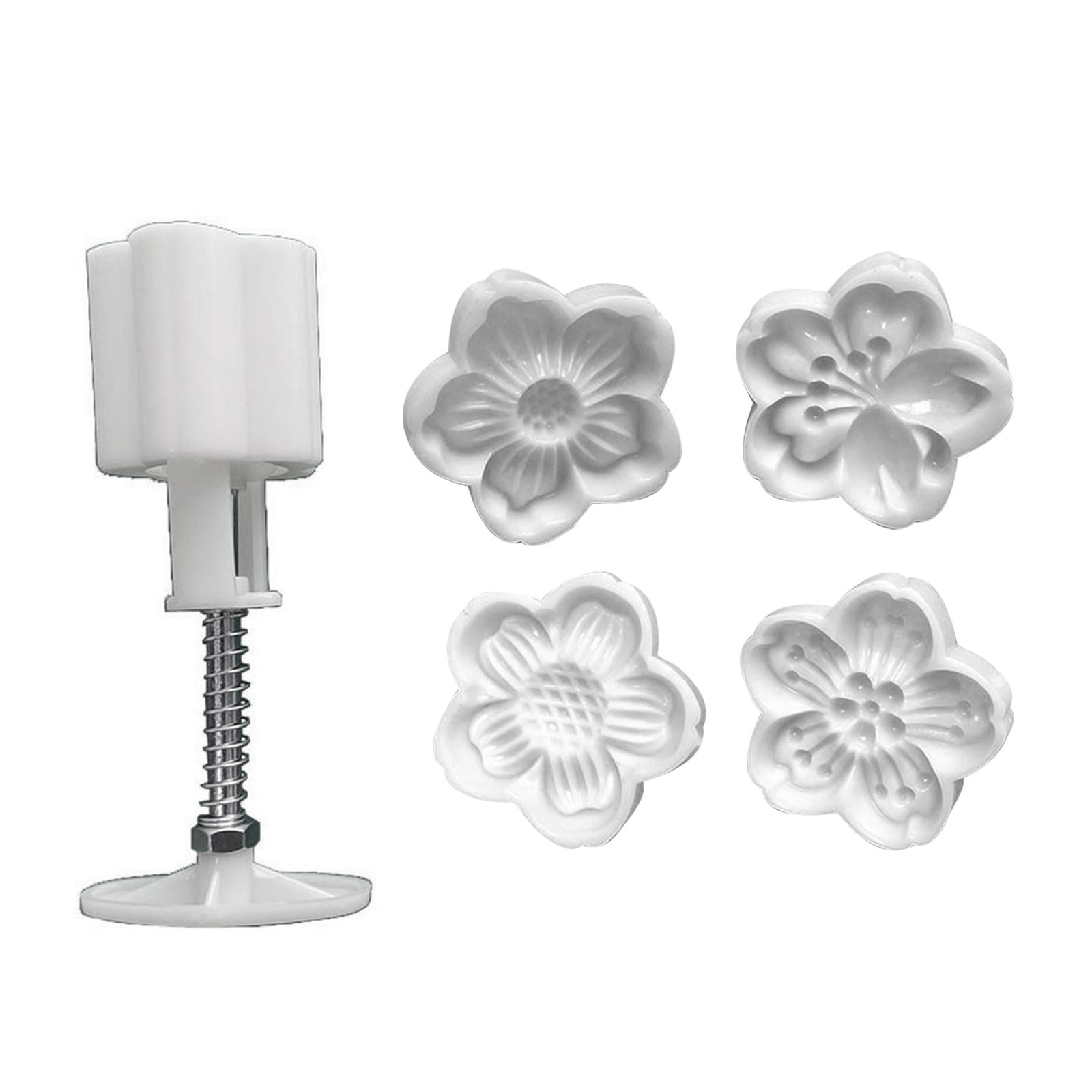 Xinsheinelry Professional 4Pcs Cherries Flower Baking Molds Sturdy ABS Pastries Tool for Home Cooks and Commercial Kitchens Cherries Flower Pastries Decorating Tool