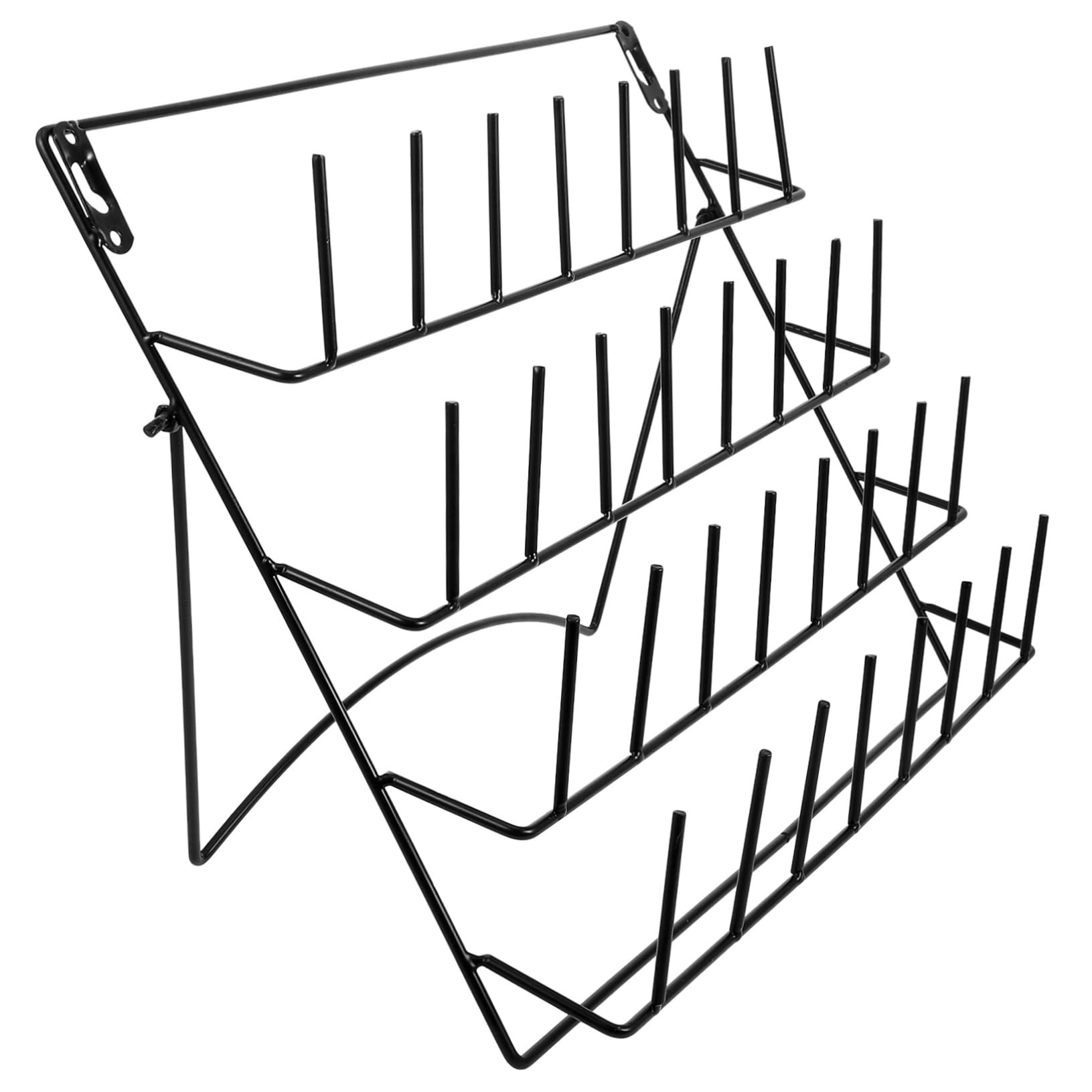 Estante De Pared para Secado De Cristalería Soporte De Hierro Desmontable para Laboratorio Estante para Tazas y Botellas Diseño Minimalista para Exhibiciones y Montaje Pared