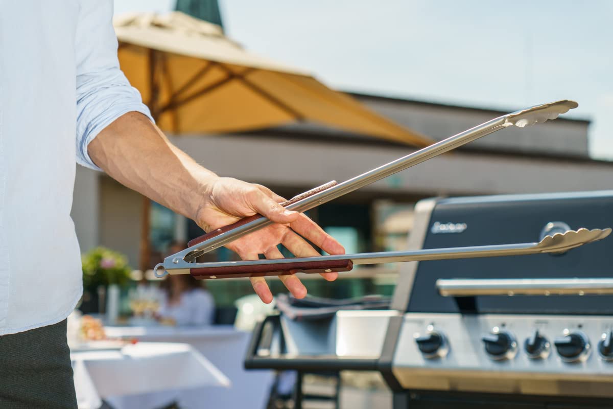 Pott & Flamme XXL 56 cm Grillzange mit Karabiner extra lang und sicher Küchen Besteck