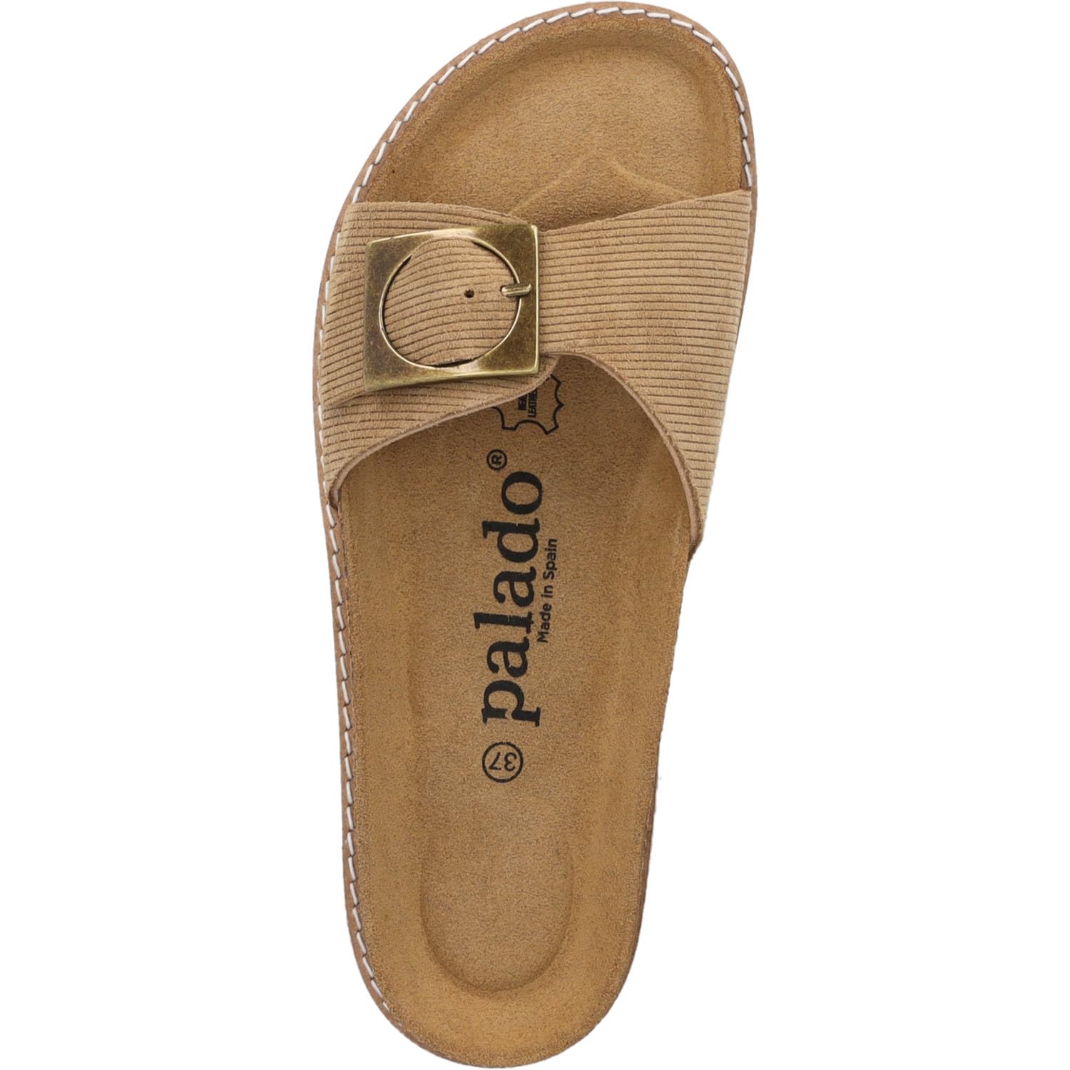 Palado Pantoletten Damen Sardo Corda - bequeme Sandalen Made in Spain - elegante Hausschuhe mit Kork-Fußbett - modische Sommerschuhe