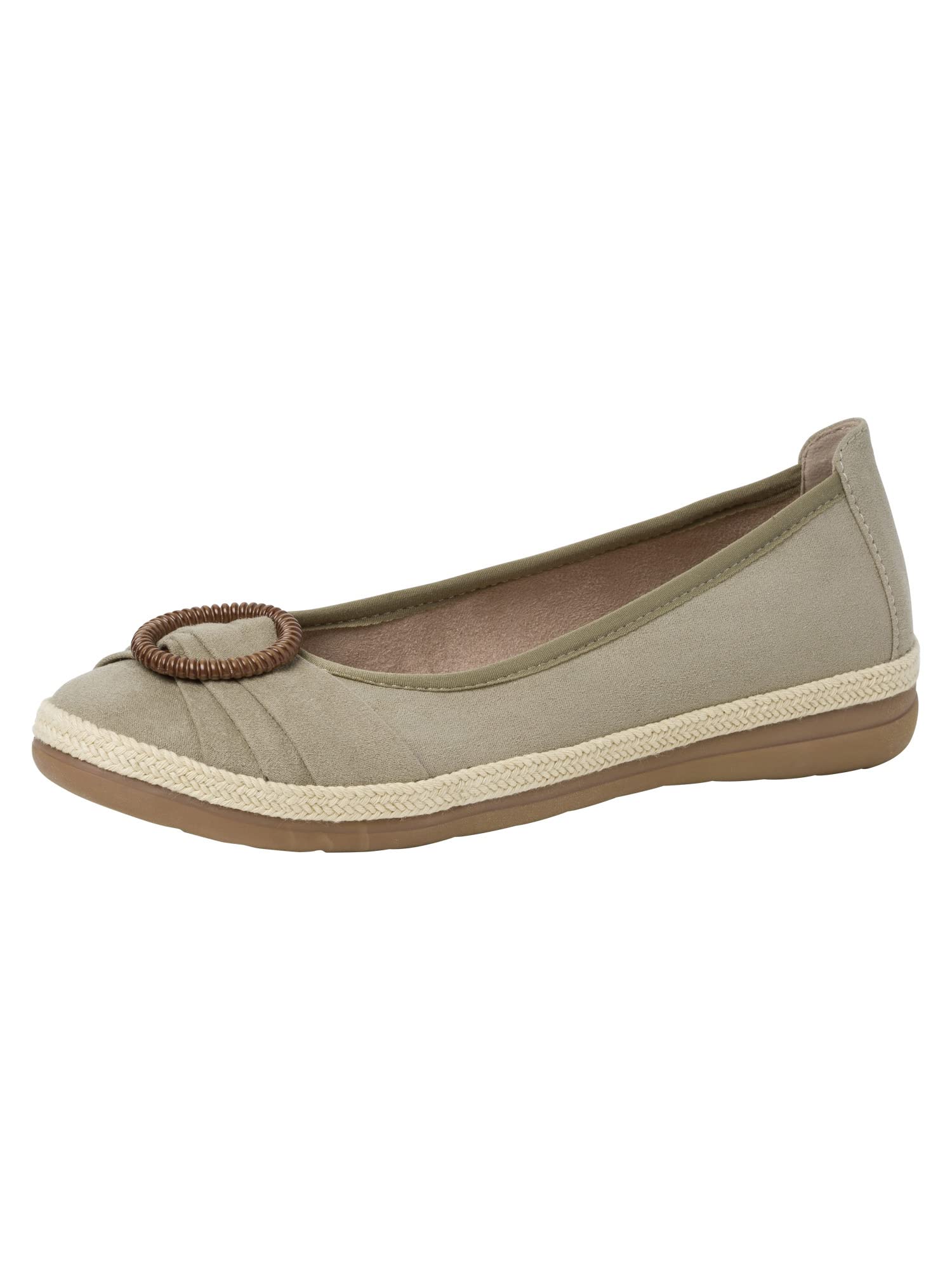 Jana Women's 8-8-22161-20 Ballet Flats, Sage, 5 UK