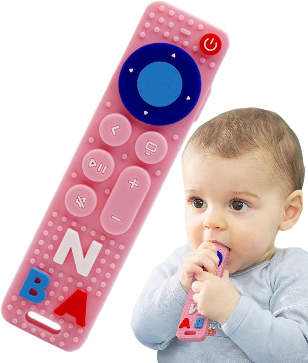 Amazon リモコンおしゃぶりおもちゃ 赤ちゃんのためのリモコン形状の幼児用歯が生えるおもちゃ,リモコン形状の子供用歯が生える