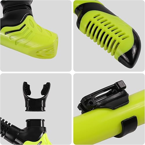 Miniatura 6 de Konelia Juego de 2 gafas de snorkel seco con vista panorámica panorámica, antivaho, gafas de natación para adultos y jóvenes