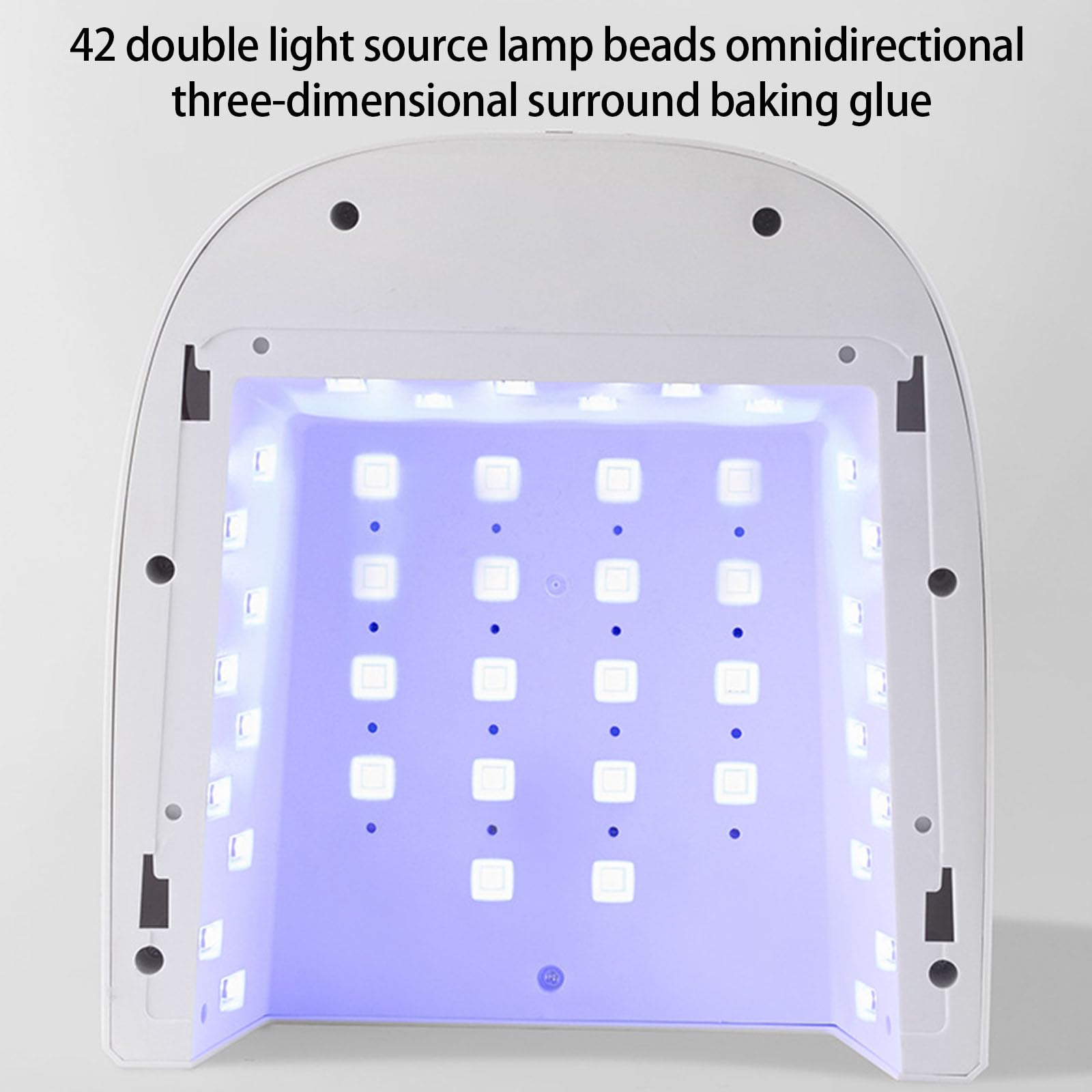 Lampada professionale senza fili per unghie, struttura in ABS, poggia mano ergonomica, luce ad alta intensità per una rapida polimerizzazione lucidante per unghie portatile di grado professionale