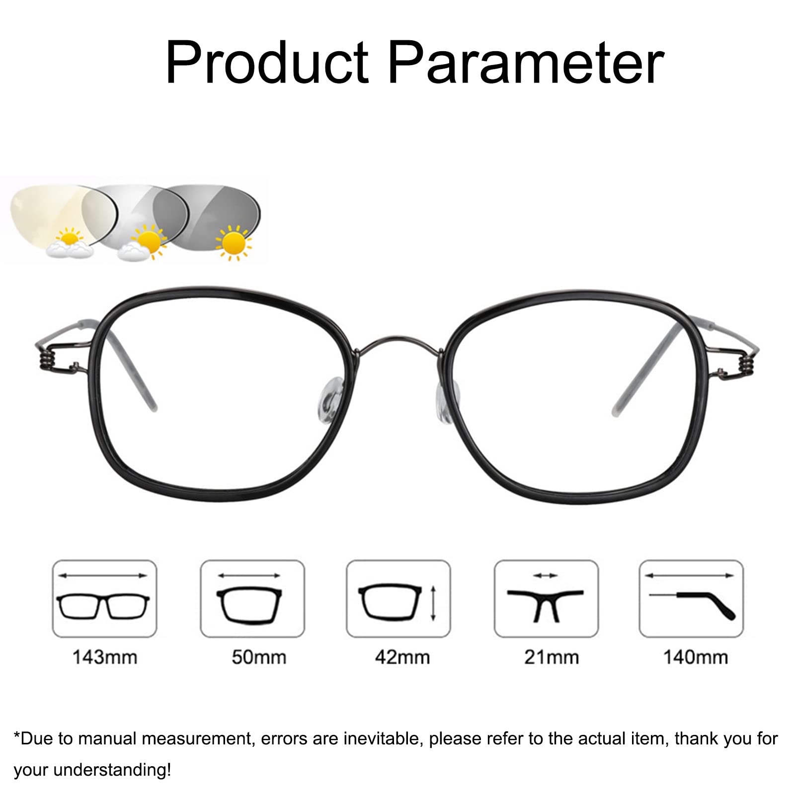 Gafas de Lectura Fotocromáticas para Hombres Mujeres Marco sin Tornillos Lector de Ancianos Anti-UV Inteligente Cambio de Color Gafas de Sol para Exteriores,Gold-+2.25