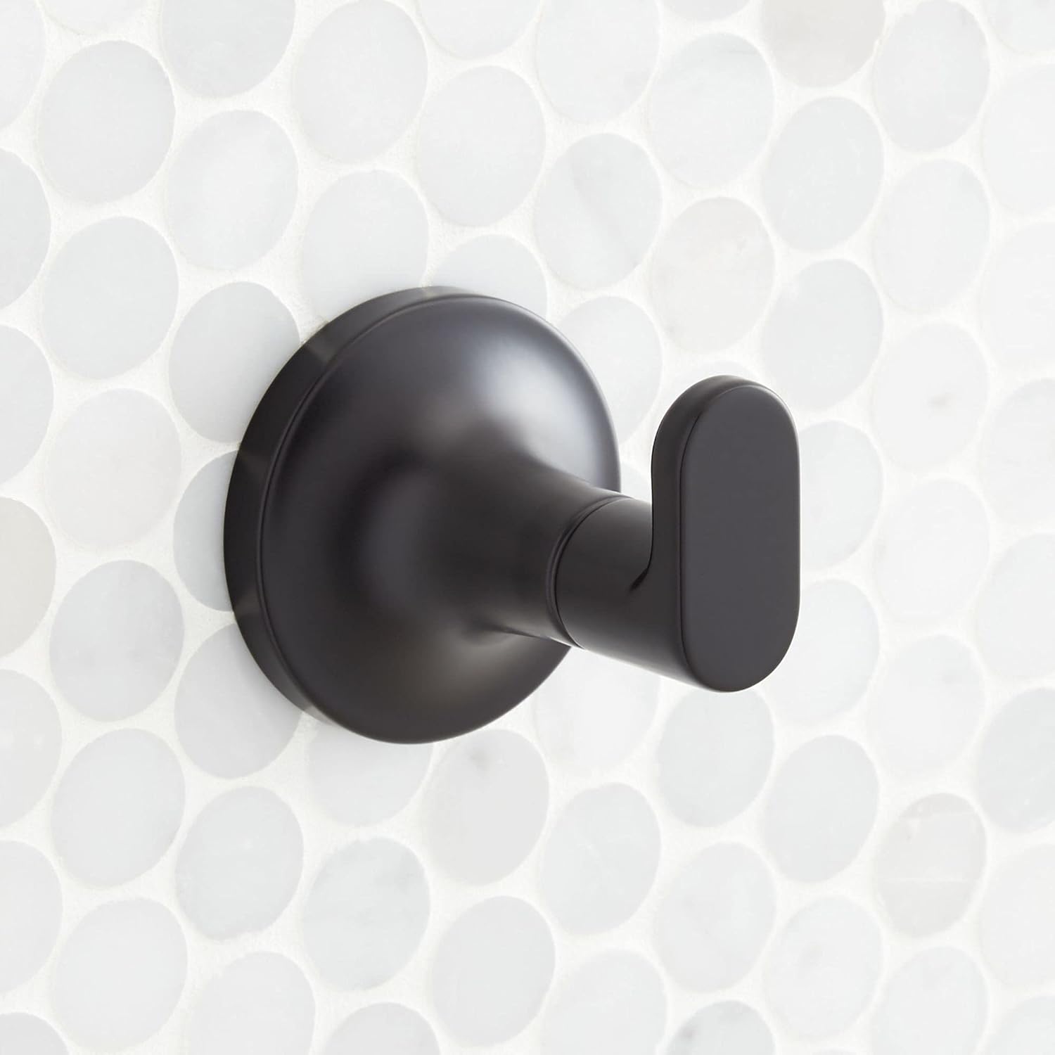 Signature Hardware 466402 Lentz Single Robe Hook - Brushed Nickel