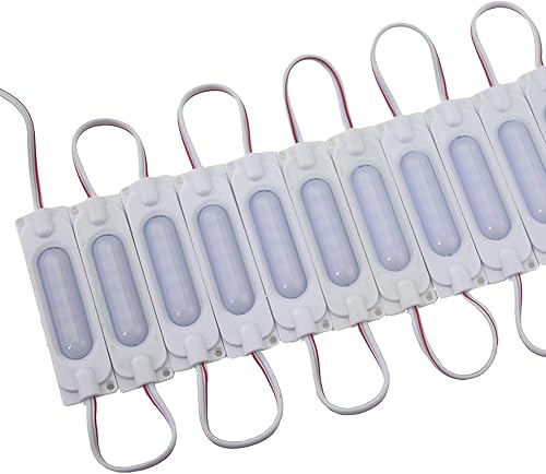 REXTiN Super Bright 200pcs 6 LED módulo luces para letreros de letras 5050 luces LED signo impermeable con cinta adhesiva trasera (azul)